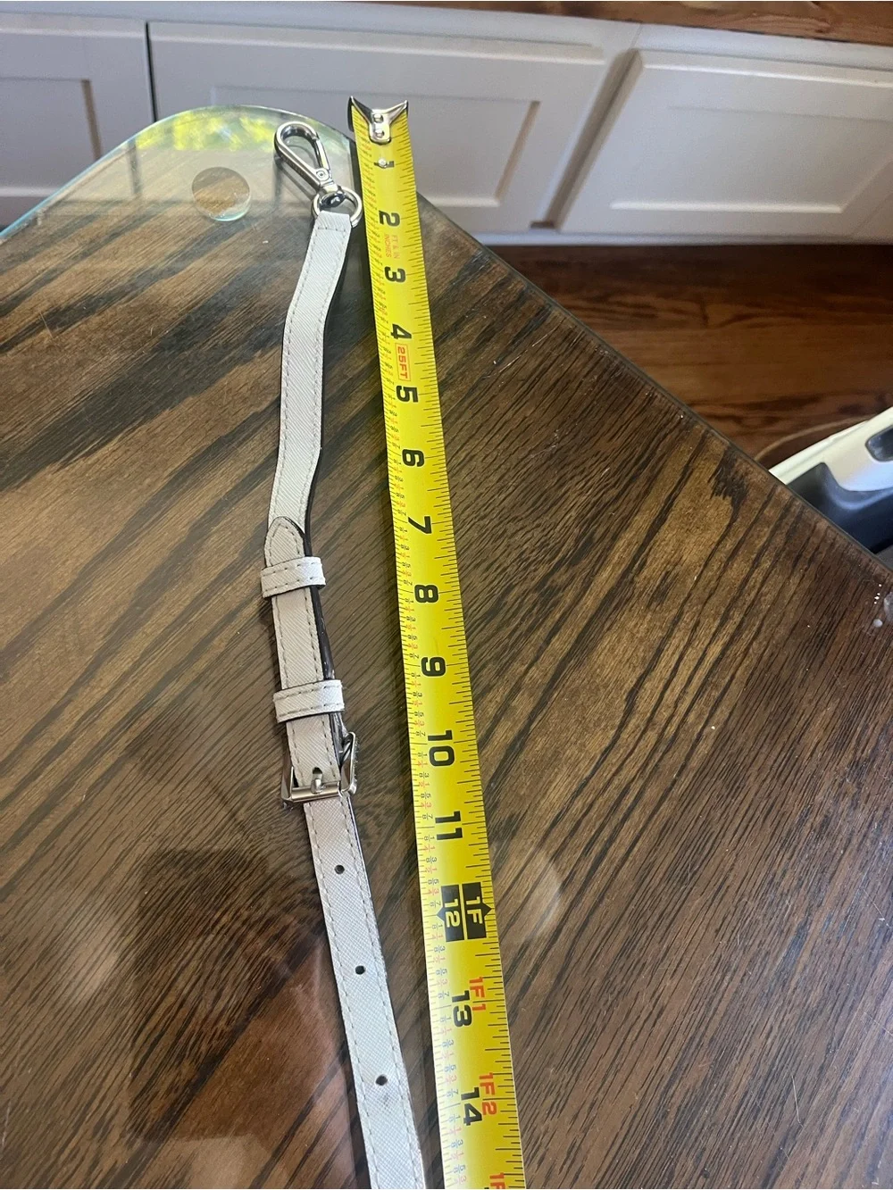 Michael Kors White Purse Strap with Nickel Hardware
